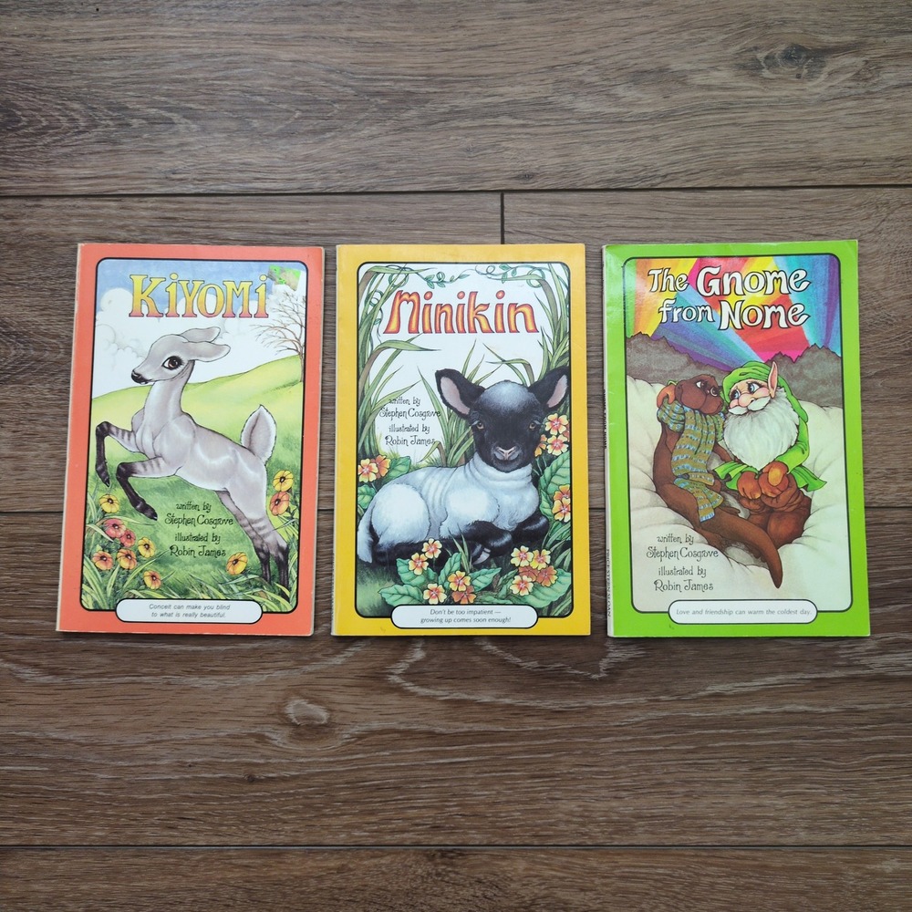 Vtg 70s 80s Serendipity Books ATTACHED Bookmarks‎ Set Stephen Cosgrove Softcover